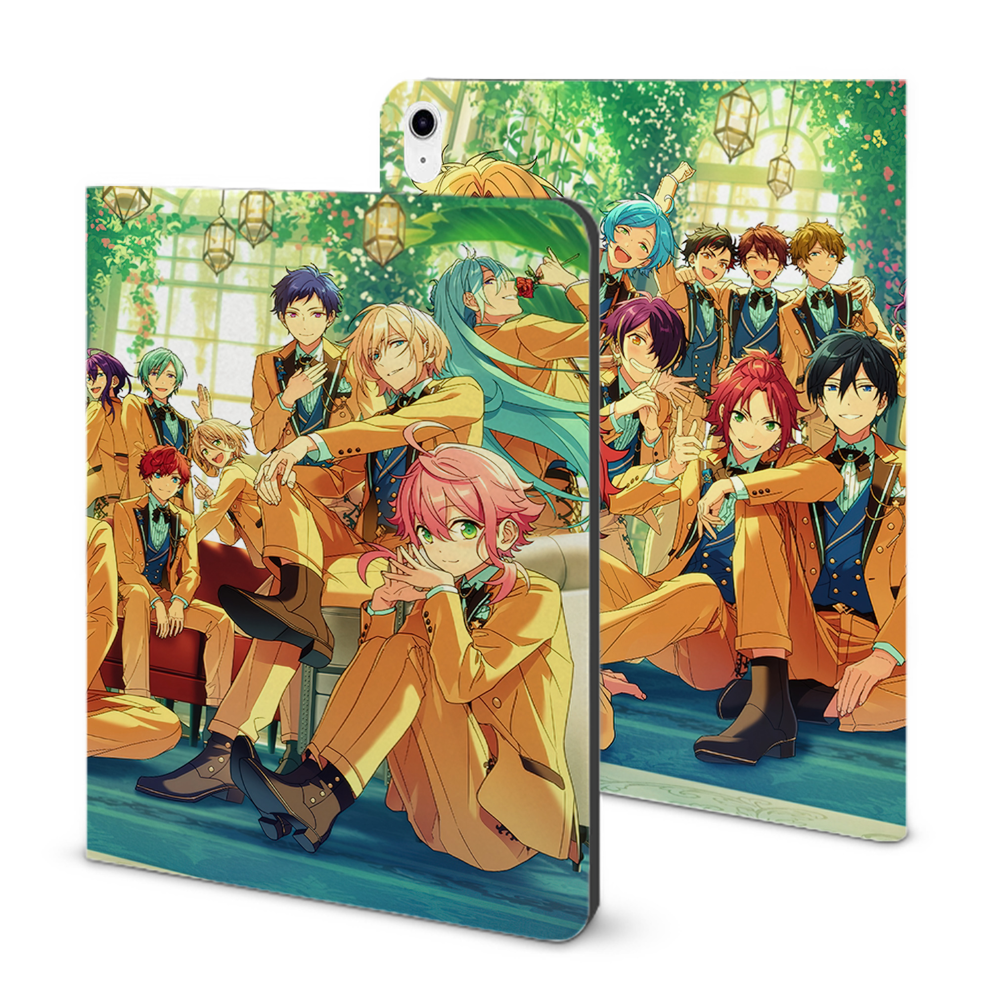 （画像用） あんさんぶるスターズ! Ensemble Stars IPad ケース ブック型 PUレザー TPU 耐衝撃 軽量 薄型 ペン収納なし 全面保護 IPad 各モデル対応